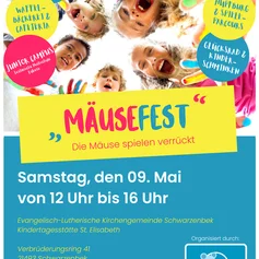 Plakat für das Kita Mäusefest 2026